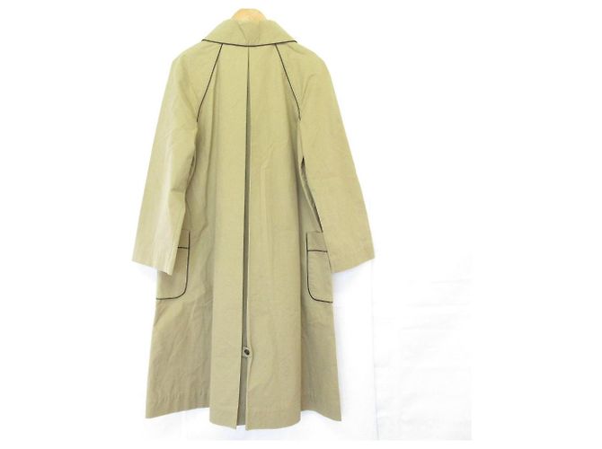 Autre Marque Abrigo largo Lisette Piping Beige - vista 4