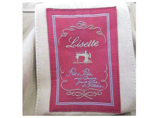 Autre Marque Abrigo largo Lisette Piping Beige - vista 7