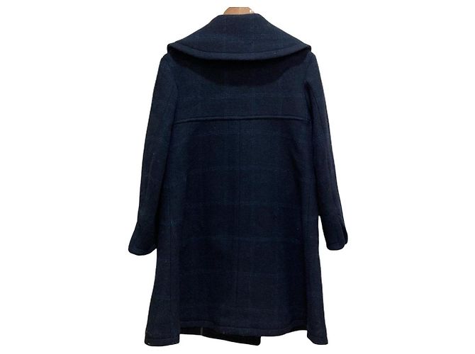 Autre Marque Cappotto in lana FOX BROTHERS 45R Blu Blu navy - vista 3