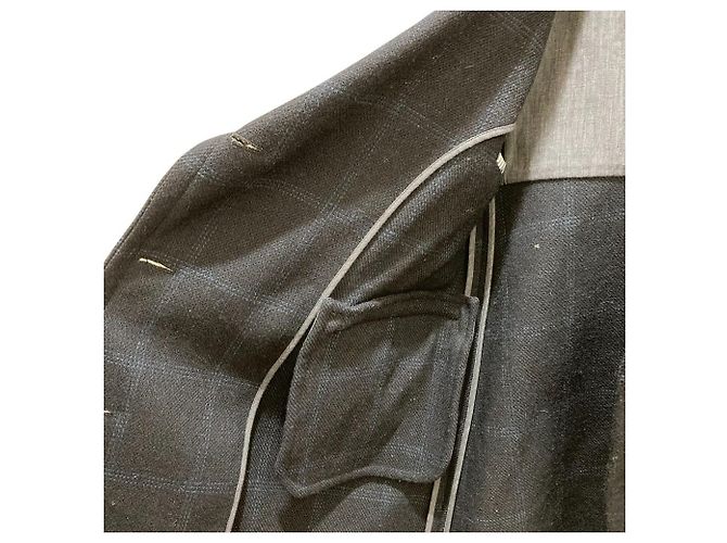 Autre Marque Cappotto in lana FOX BROTHERS 45R Blu Blu navy - vista 5