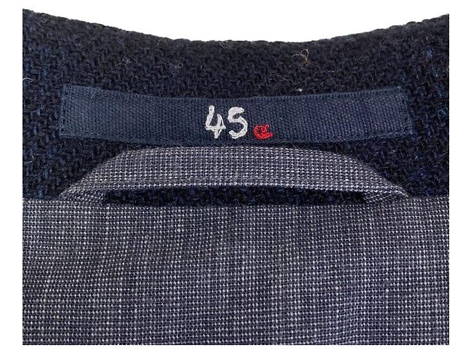 Autre Marque Cappotto in lana FOX BROTHERS 45R Blu Blu navy - vista 8