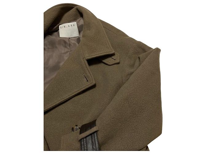 Autre Marque Abrigo poncho de mezcla de cachemira Rim.ark Castaño - vista 3