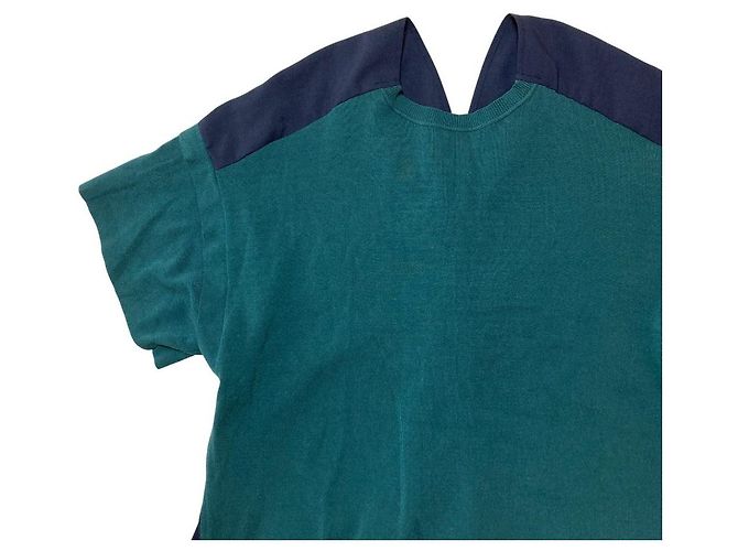 Autre Marque CAST : Vestido de punto combo con detalle en la espalda Verde Azul marino - vista 3