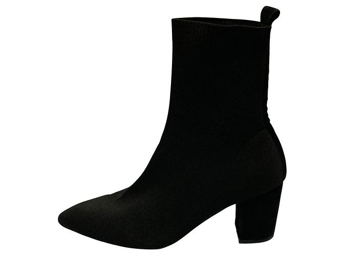 Autre Marque DOUBLE STANDARD CLOTHING Spitze Strick- Stiefeletten Schwarz - Ansicht 3