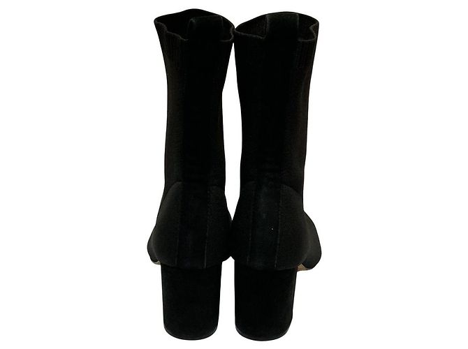 Autre Marque DOUBLE STANDARD CLOTHING Spitze Strick- Stiefeletten Schwarz - Ansicht 4