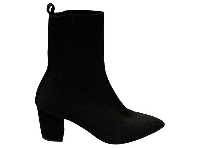 Autre Marque DOUBLE STANDARD CLOTHING Spitze Strick- Stiefeletten Schwarz - Ansicht 5