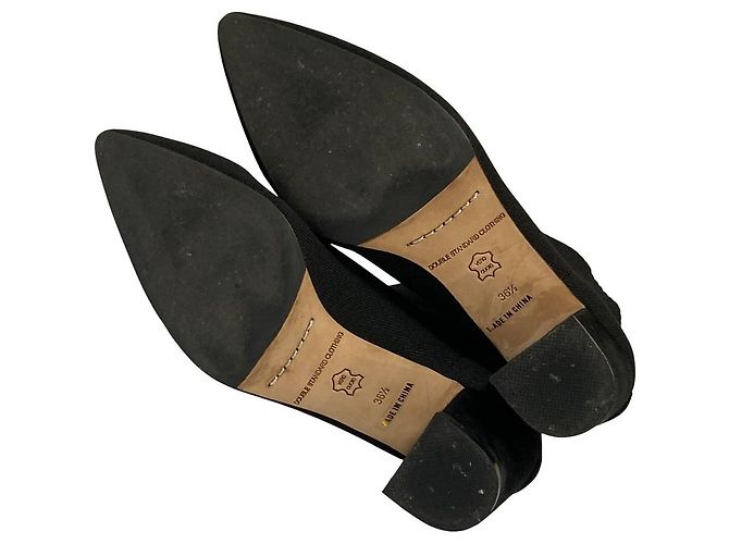 Autre Marque DOUBLE STANDARD CLOTHING Spitze Strick- Stiefeletten Schwarz - Ansicht 6