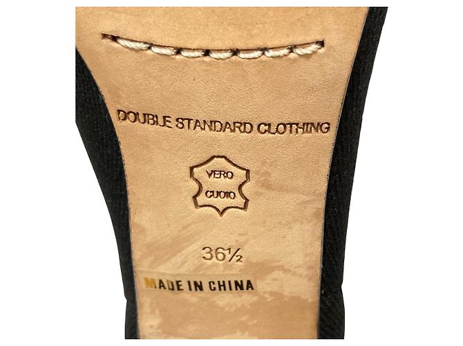 Autre Marque DOUBLE STANDARD CLOTHING Spitze Strick- Stiefeletten Schwarz - Ansicht 7