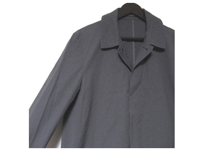 Autre Marque Cappotto in taffetà stretch Ny/Co Attachment Marrone Grigio antracite - vista 3