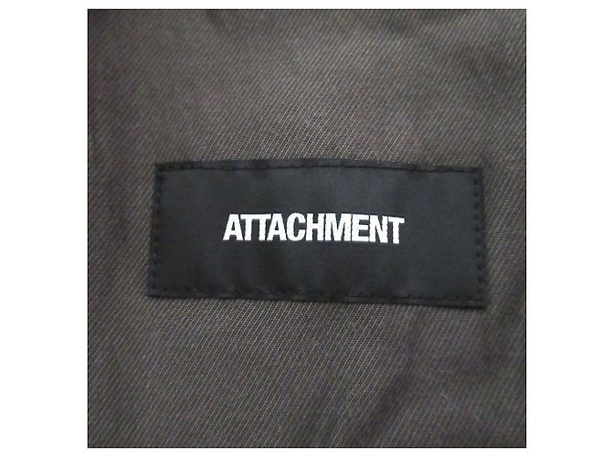 Autre Marque Cappotto in taffetà stretch Ny/Co Attachment Marrone Grigio antracite - vista 7