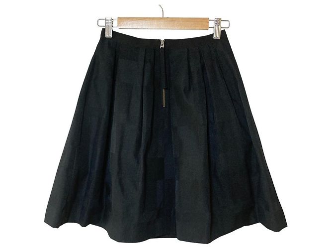 Autre Marque BLUE LABEL CRESTBRIDGE Shadow Check Ausgestellter Rock Schwarz - Ansicht 2