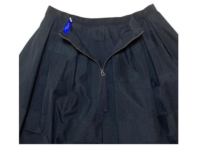 Autre Marque BLUE LABEL CRESTBRIDGE Shadow Check Ausgestellter Rock Schwarz - Ansicht 3