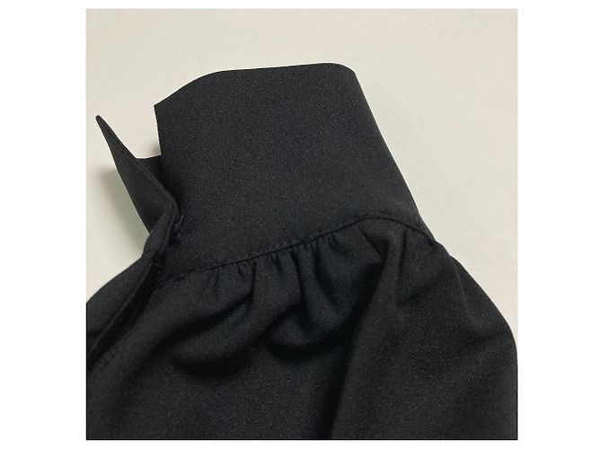 Autre Marque Lautreamont langes Kleid mit V-Ausschnitt Schwarz - Ansicht 11