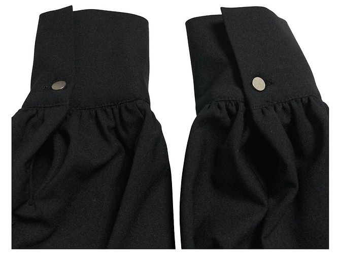 Autre Marque Lautreamont langes Kleid mit V-Ausschnitt Schwarz - Ansicht 6