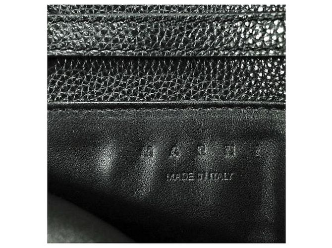 Borsa a tracolla 2way Marni Mending in pelle nera Nero - vista 11