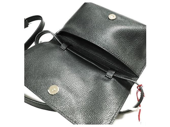 Borsa a tracolla 2way Marni Mending in pelle nera Nero - vista 7