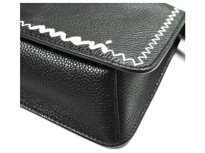 Borsa a tracolla 2way Marni Mending in pelle nera Nero - vista 9