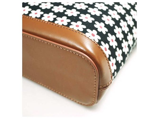Marni TROPICALIA DAISY CROSSBODY Borsa a tracolla 2way in pelle di vitello e cotone Nero - vista 10