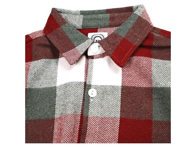 Autre Marque B omnivore BLOCK CHECK SHIRTS Camisa de flanela Vermelho - vista 4