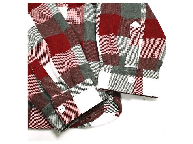 Autre Marque B omnivore BLOCK CHECK SHIRTS Camisa de flanela Vermelho - vista 5