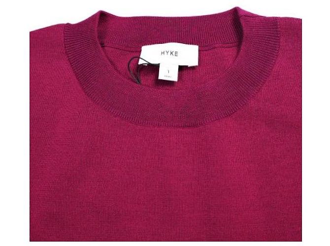 Autre Marque HYKE S/C/P HALF SLEEVE SWEATER
Kurzarm-Pullover aus Seide, Baumwolle und Polyester Lila - Ansicht 4
