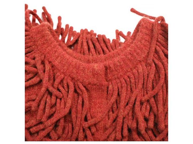 Autre Marque CLANE W FACE FRINGE KNIT VEST Strickweste Orange - Ansicht 5
