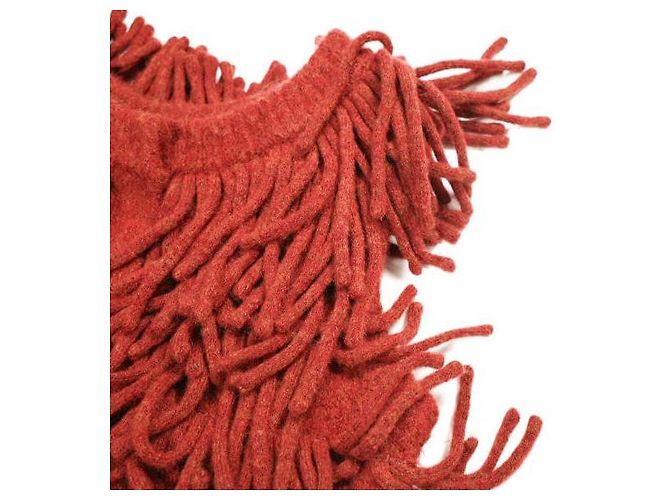 Autre Marque CLANE W FACE FRINGE KNIT VEST Strickweste Orange - Ansicht 6