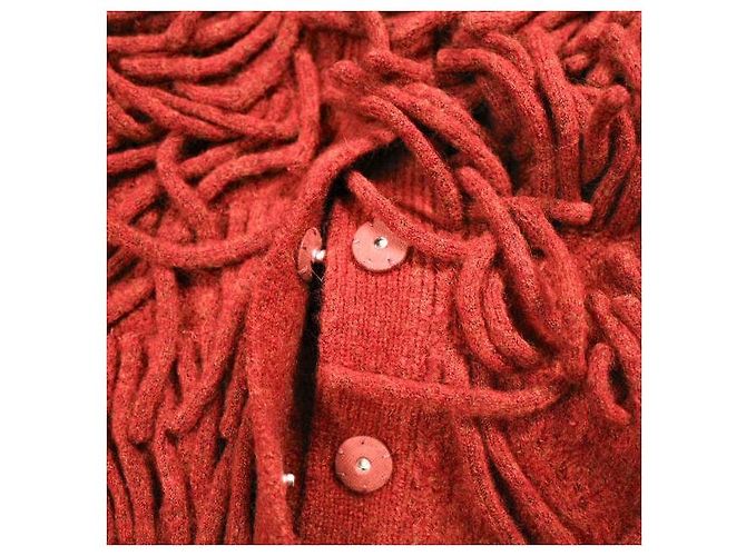 Autre Marque CLANE W FACE FRINGE KNIT VEST Strickweste Orange - Ansicht 7