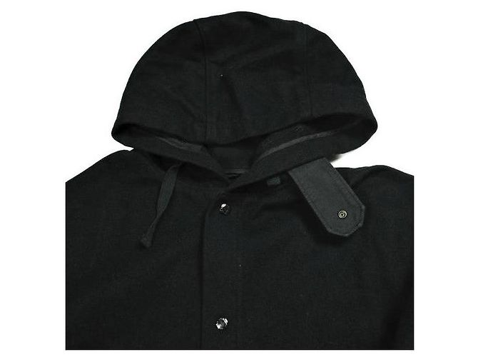 Autre Marque Engineered Garments Madison Parka 20oz Melton Coat Negro - vista 4