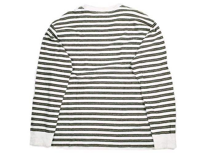 Autre Marque Camiseta de manga larga UNUSED con borde, camiseta de algodón de manga larga Negro Blanco - vista 2