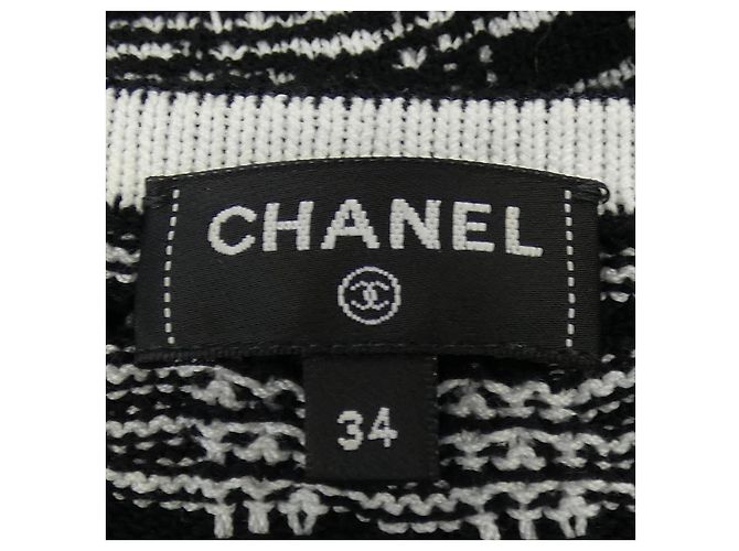 Vestido Chanel LOOK41 Preto Branco - vista 6