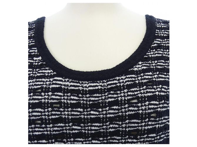 Vestido Chanel LOOK41 Preto Branco - vista 7