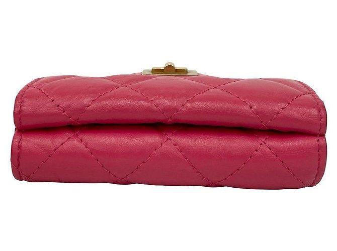 Chanel 2.55 Lammleder Trifold Geldbörse Pink - Ansicht 3