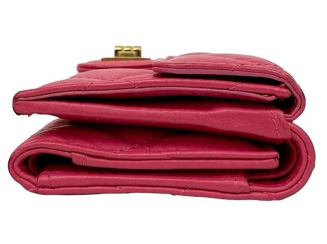 Chanel 2.55 Lammleder Trifold Geldbörse Pink - Ansicht 4