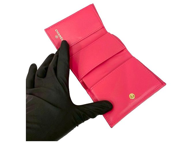 Chanel 2.55 Lammleder Trifold Geldbörse Pink - Ansicht 7