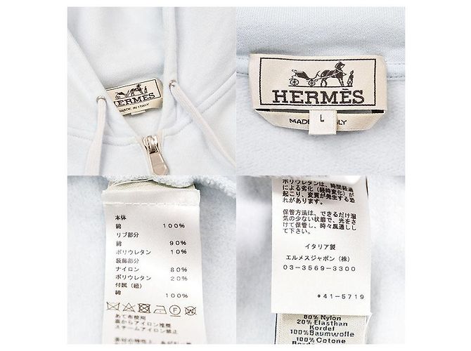Hermès Sweatshirt aus Baumwolle Blau - Ansicht 10