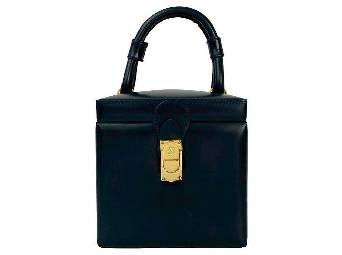 Bolsa Loewe Anagram em couro de bezerro Azul Azul marinho - vista 3