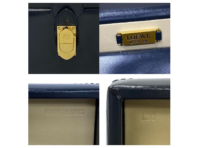 Bolsa Loewe Anagram em couro de bezerro Azul Azul marinho - vista 6