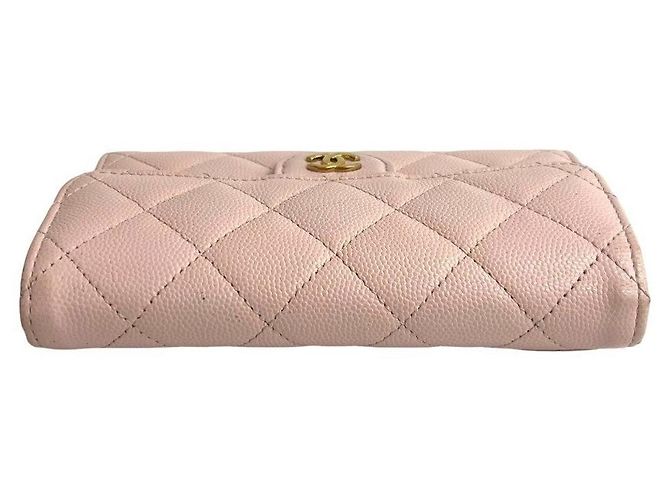 Cartera bifold Chanel de piel Matelassé Rosa - vista 7
