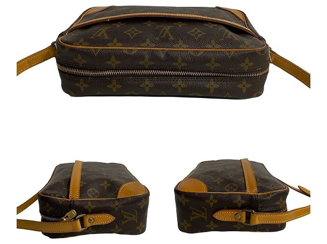 Borsa a tracolla Louis Vuitton Trocadero Monogram in pelle Marrone Bronzo - vista 10