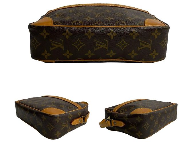Borsa a tracolla Louis Vuitton Trocadero Monogram in pelle Marrone Bronzo - vista 12