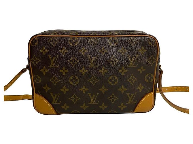 Borsa a tracolla Louis Vuitton Trocadero Monogram in pelle Marrone Bronzo - vista 8