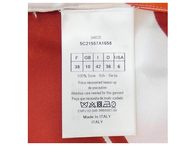 Autre Marque Christian Dior Seiden-Camisole Weiß Rot - Ansicht 3