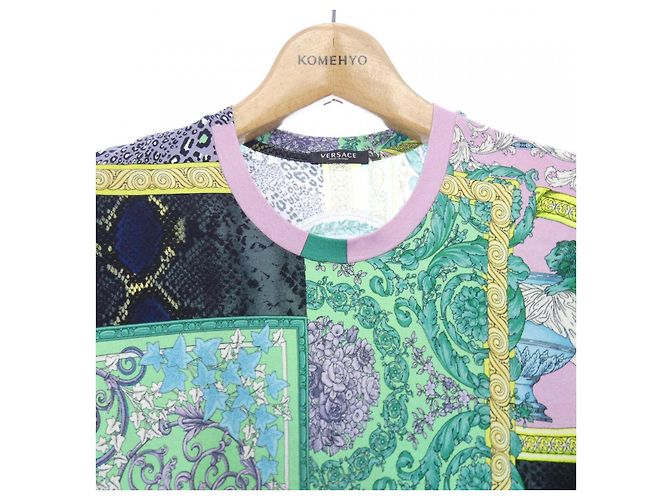 Versace T-Shirt Schwarz Pink Grün - Ansicht 5