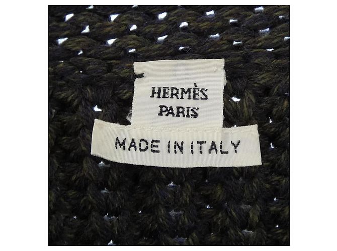 Hermès Hermes Cardigan Wool Knitwear34 Verde - vista 4