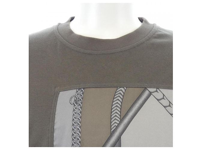 Hermès Camiseta de mezcla de cachemira Hermes PARCORS SANS FAUTE DECADRE Castaño - vista 5