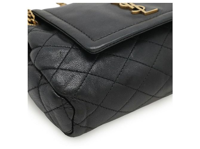 Yves Saint Laurent Saint Laurent Paris Mini borsa a tracolla Nolita in pelle di agnello Nero - vista 3