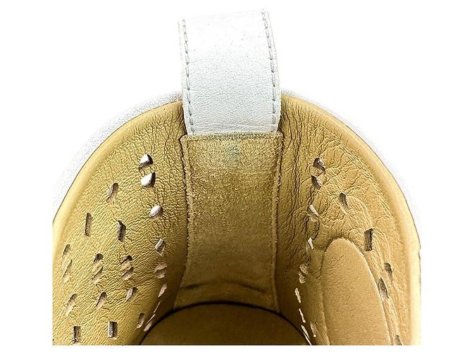 Hermès Hermes Jimmy Cutwork Leather High Top Sneakers 36 Blanco - vista 15