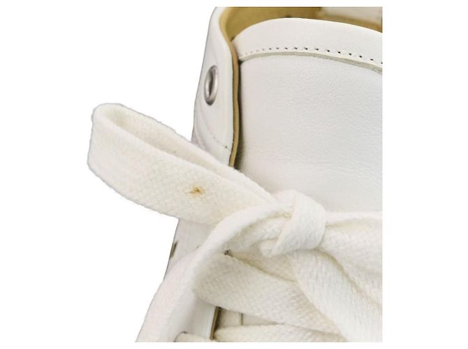 Hermès Hermes Jimmy Cutwork Leather High Top Sneakers 36 Blanco - vista 17