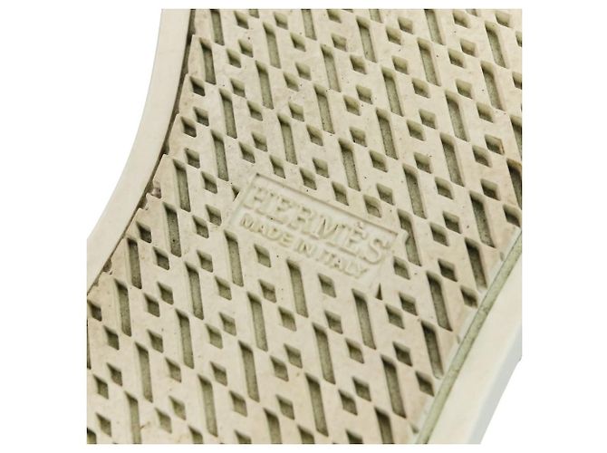 Hermès Hermes Jimmy Cutwork Leather High Top Sneakers 36 Blanco - vista 8